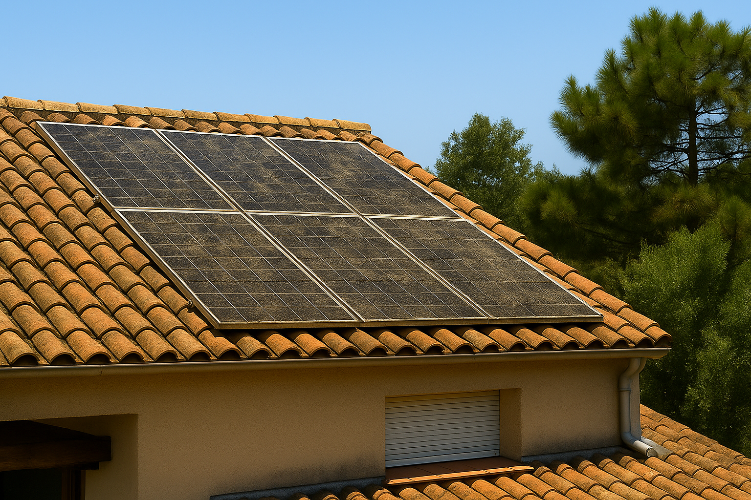 exemples de panneaux solaires non entretenus